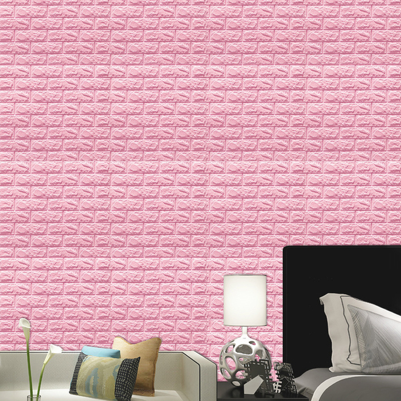 10Pcs 3D Wall Sticker Imitation Brick Bedroom Decoration Waterproof Self Adhesive Wallpaper for Living Room Kitchen TV Backdrop