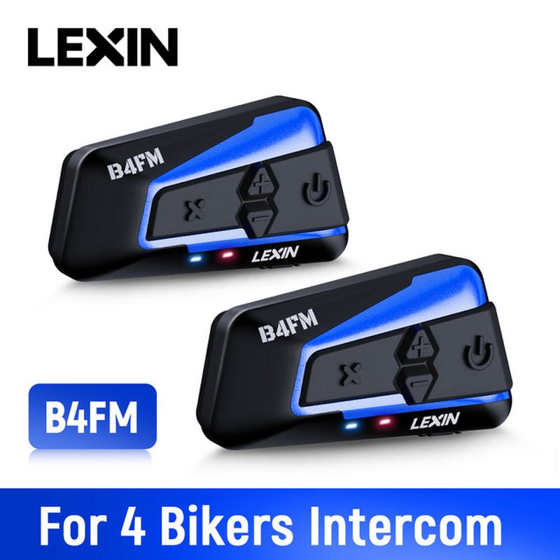 Motorcycle Bluetooth Helmet Headset Intercom 4 Riders 1600M Wireless BT Intercomunicador Moto B4FM Intercomunicadores De Casco