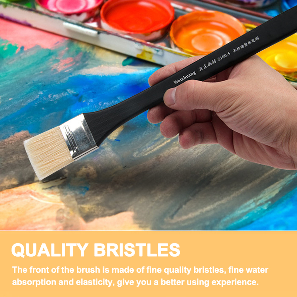 12Pcs Bristles Long Rod Brushes Set Gouache Acrylic Board Painting Brush Cleaning Removal Multi-Function Practical Brushes Set