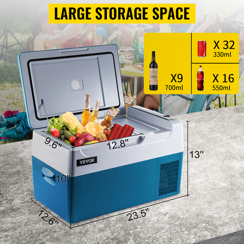 20L 22L 35L 45L 55L Car Refrigerator Mini Fridge Freezer Portable Compressor Cooler 12/24V DC 110-240V Ice Box for Camping