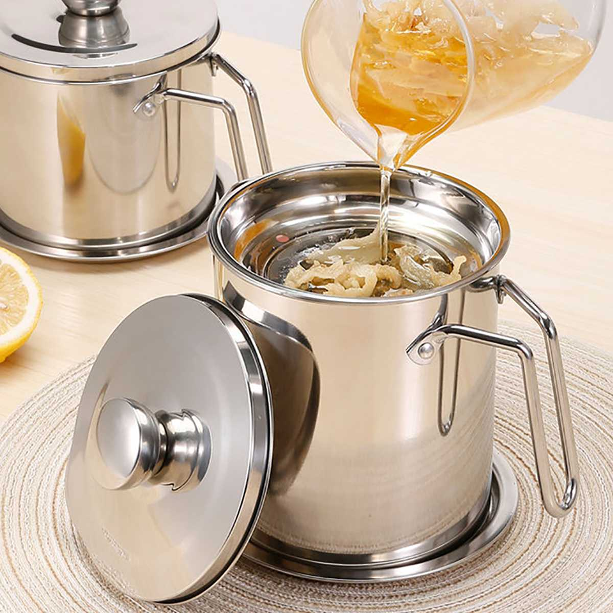 Japanese Style Deep Frying Pot Thermometer Tempura Fryer Pan Temperature Control Fried Chicken Pot Cooking Tools Kitchen Utensil