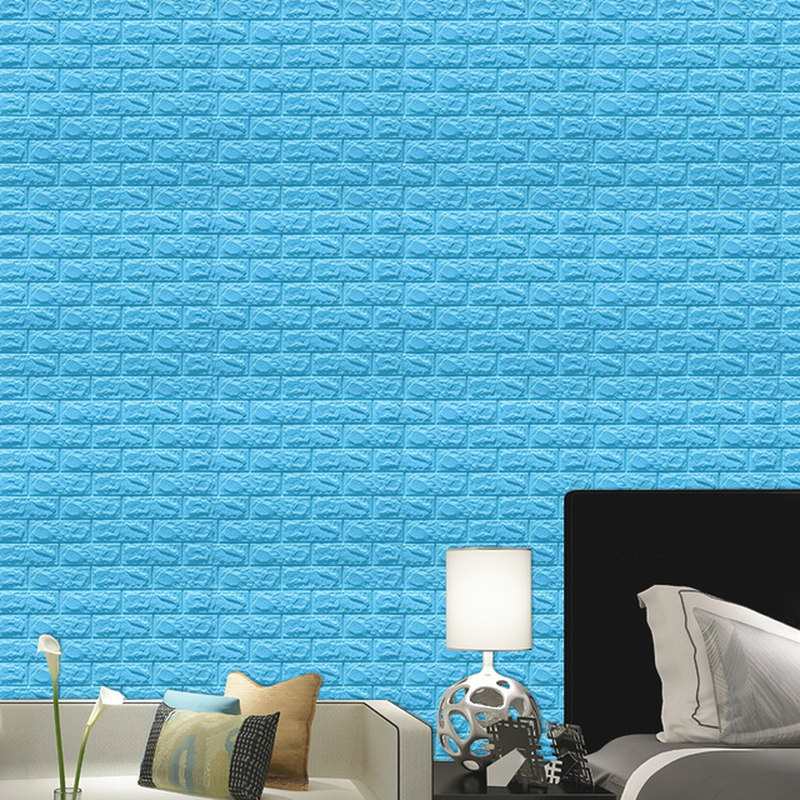 10Pcs 3D Wall Sticker Imitation Brick Bedroom Decoration Waterproof Self Adhesive Wallpaper for Living Room Kitchen TV Backdrop