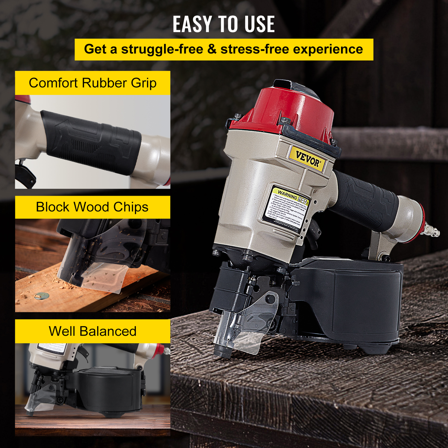 Pallet Making Coil Nailer CN55 CN70 CN80 for Siding Board Wood Working Furniture Sheating Tool Air Pneumatic Roll Nail Gun