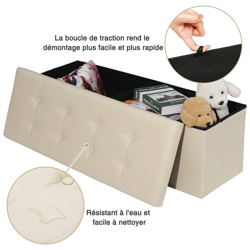 Storage Benches Foldable Stool with Storage Space Home Sofa Ottoman Stools Seat Bench Chest Storage Box Living Room Furniture
