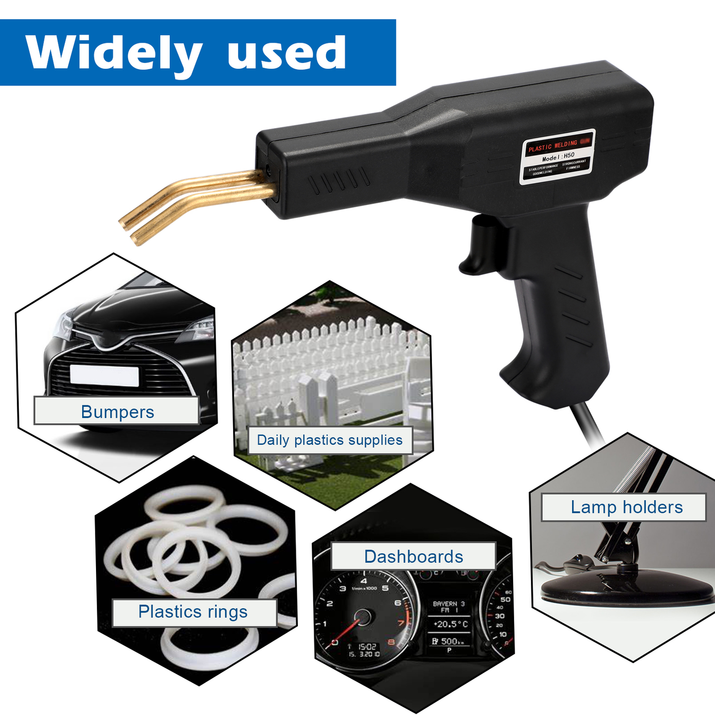 50W Handy Plastic Welder Hot Stapler Welding Machine Soldering Iron for Plastic Staple Repairing Machine Car Bumper Repair Tools