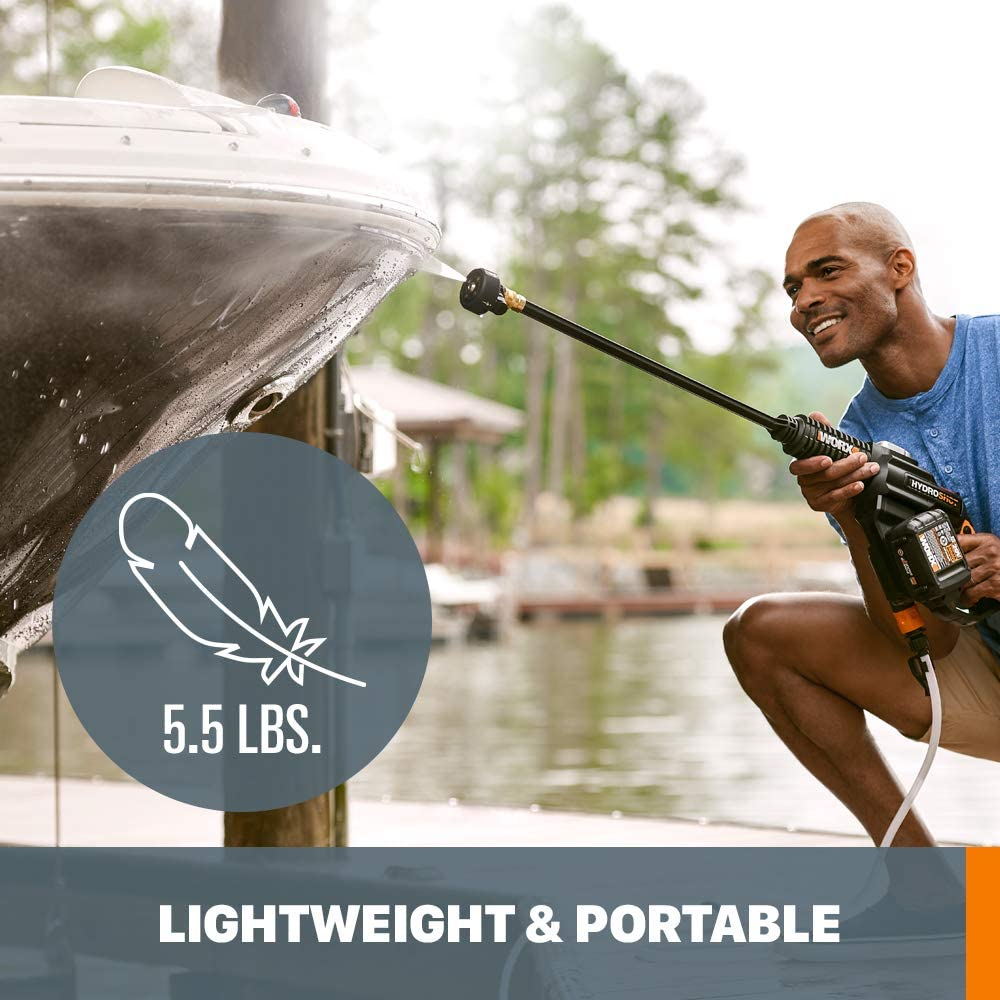 20V Brushless Hydroshot WG630E Crodless Car Washer Rechargeable High Pressure High Flow Spray Gun Portable Cleaner Washing
