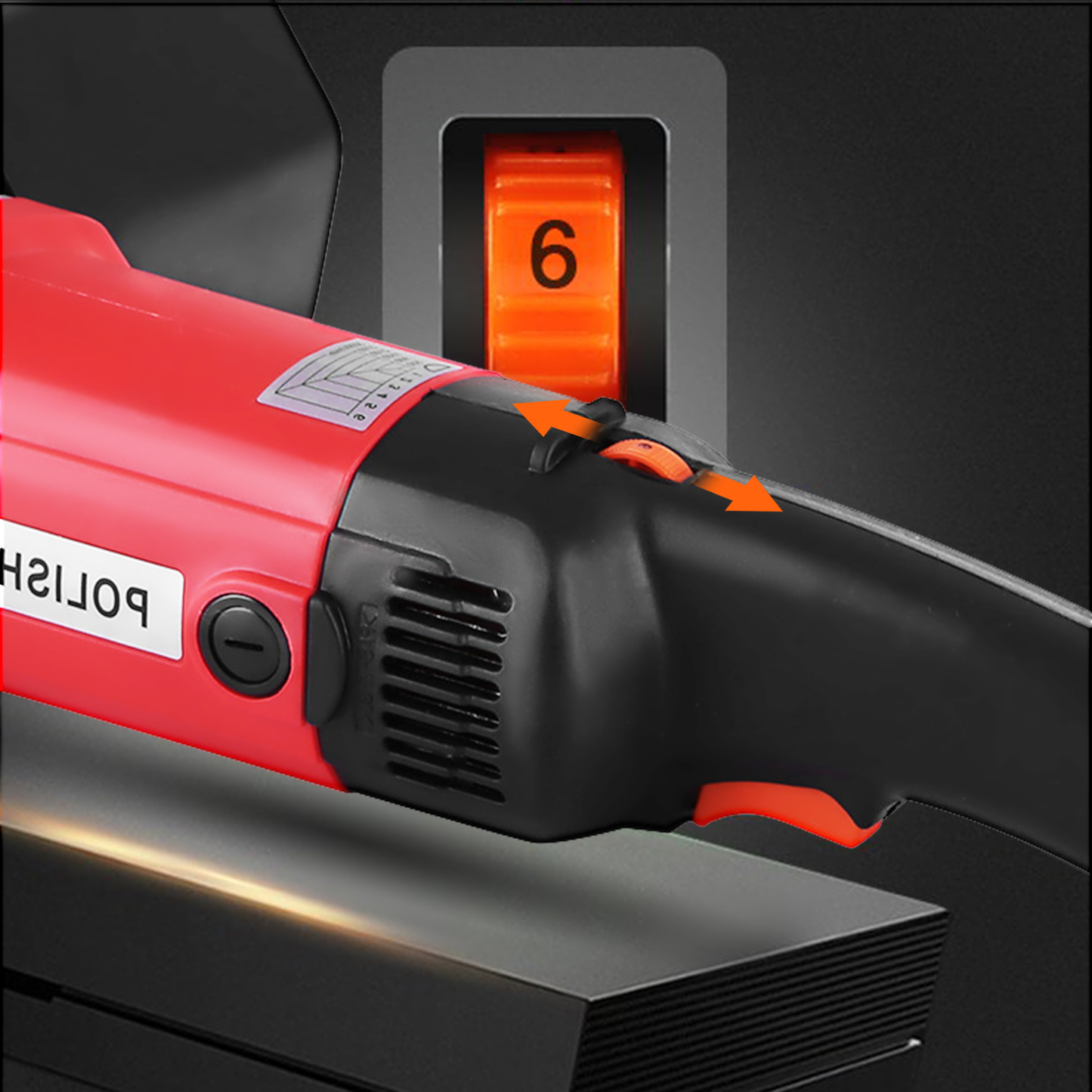1200W Electric Multi-Function Burnishing Polishing Machine 3000RPM Brushing Wheel Polisher for Polishing Sanding Finishing