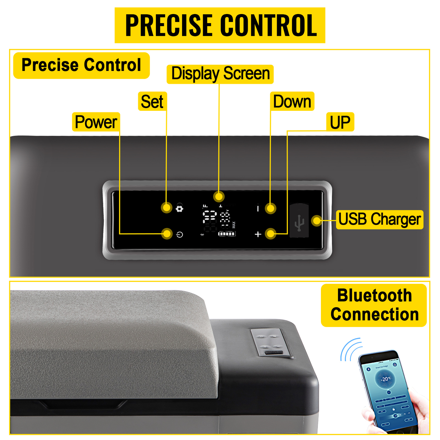 20L 22L 35L 45L 55L Car Refrigerator Mini Fridge Freezer Portable Compressor Cooler 12/24V DC 110-240V Ice Box for Camping