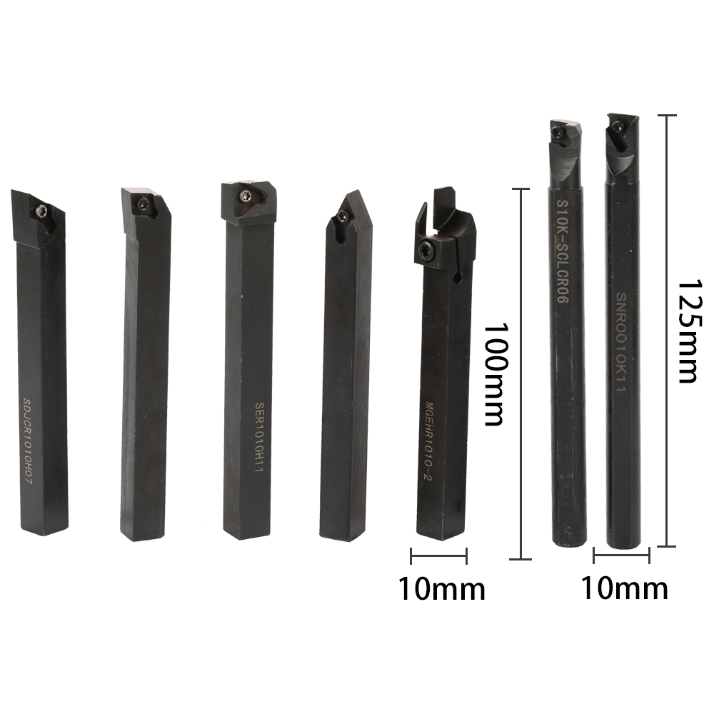 21Pcs Turning Lathe Tools Multifunctional Solid Carbide Inserts Holder Boring Bar Lathe Cutter with Wrenches Lathe Cutter