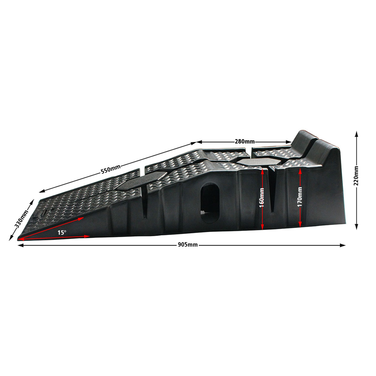 1Pair Black 2500KG Heavy Duty Car Ramps 900Mm Long Antiskid Working Ramp Auto Oil Changing Repair Maintenance Jack Lift Tools