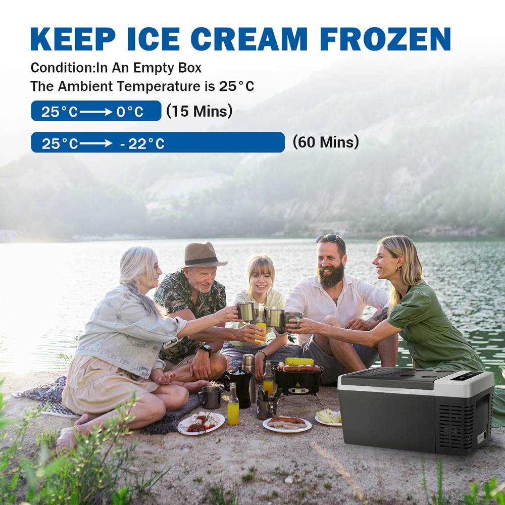 Car Small Fridge Portable Mini Fridge 12V Compressor Refrigerator 9/18/22/25/28L for Cosmetics Home Vehicle Truck Camping Cooler