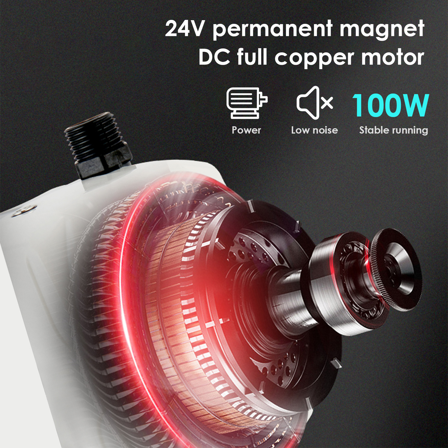 EU Stock Booster Pump 75Feet 24V 100W Auto Pressure Controller Brushless Water Pump 33L/Min Kitchen Sink Shower Head outside Tap