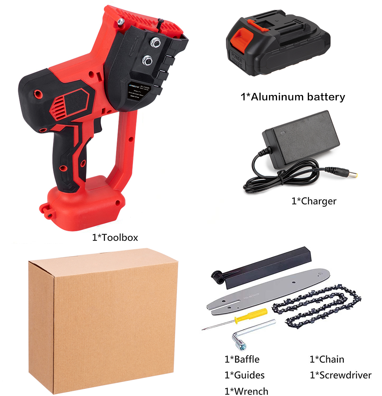 4In/6In/8In Electric Saw Chainsaw Mini Wood Cutters Bracket Motor for 18V Battery 500R/Min Chain Power Tool