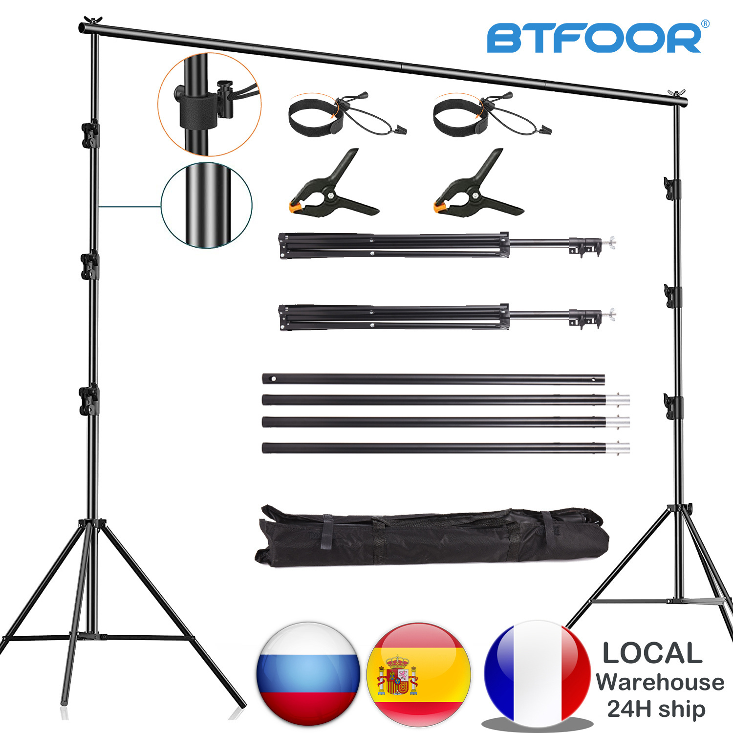 Photography Photo Studio Background Stand Backdrop Chromakey Green Screen Support System Frame Chroma Photobackground for Shoot