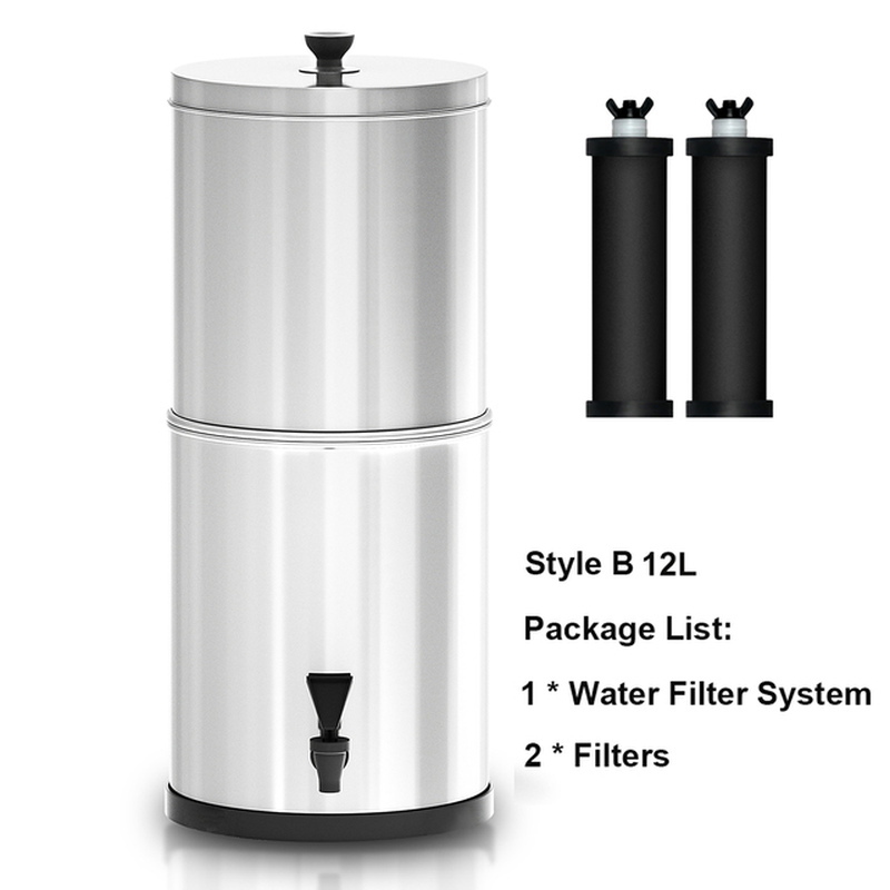 Gravity Water Filter System Water Filtration Bucket for Home Outdoor Camping Hiking Emergency Preparedness Camping Equipment