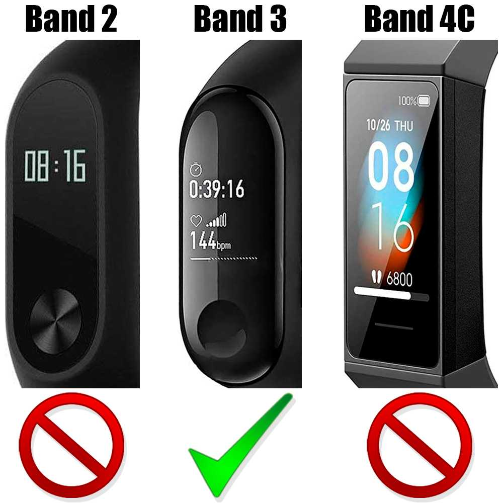 Silicone Bracelet Strap Compatible with Xiaomi Mi Smart Band 3 4 Black Adjustable Watchband Wristband Replacement