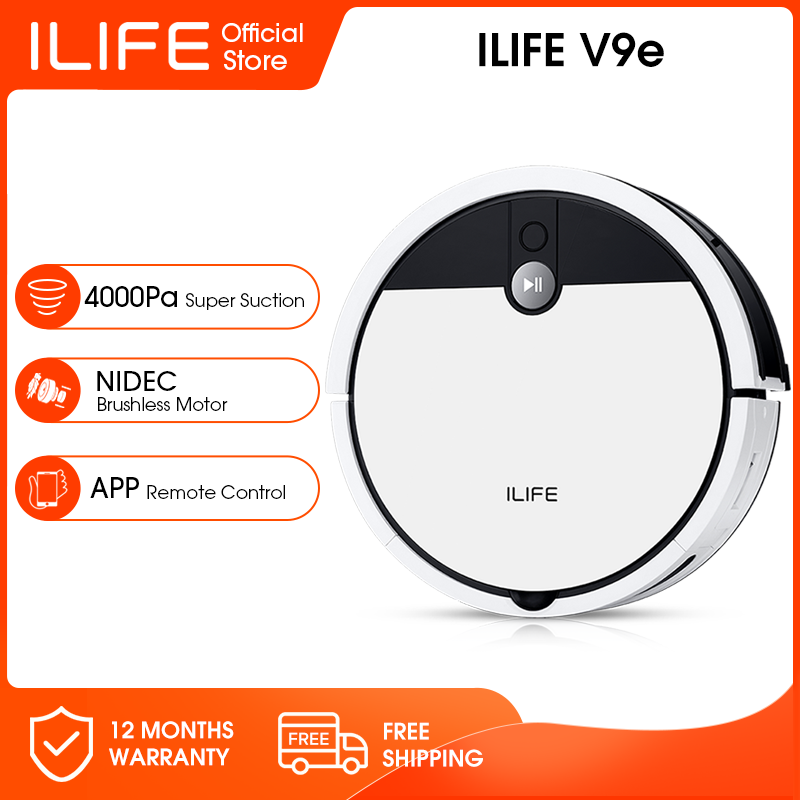 V9E Robot Vacuum Cleaner Smart Suction, Dust Box WIFI Cellphones APP ,4000Pa Suction 110 Mins Runtime, Household Tools