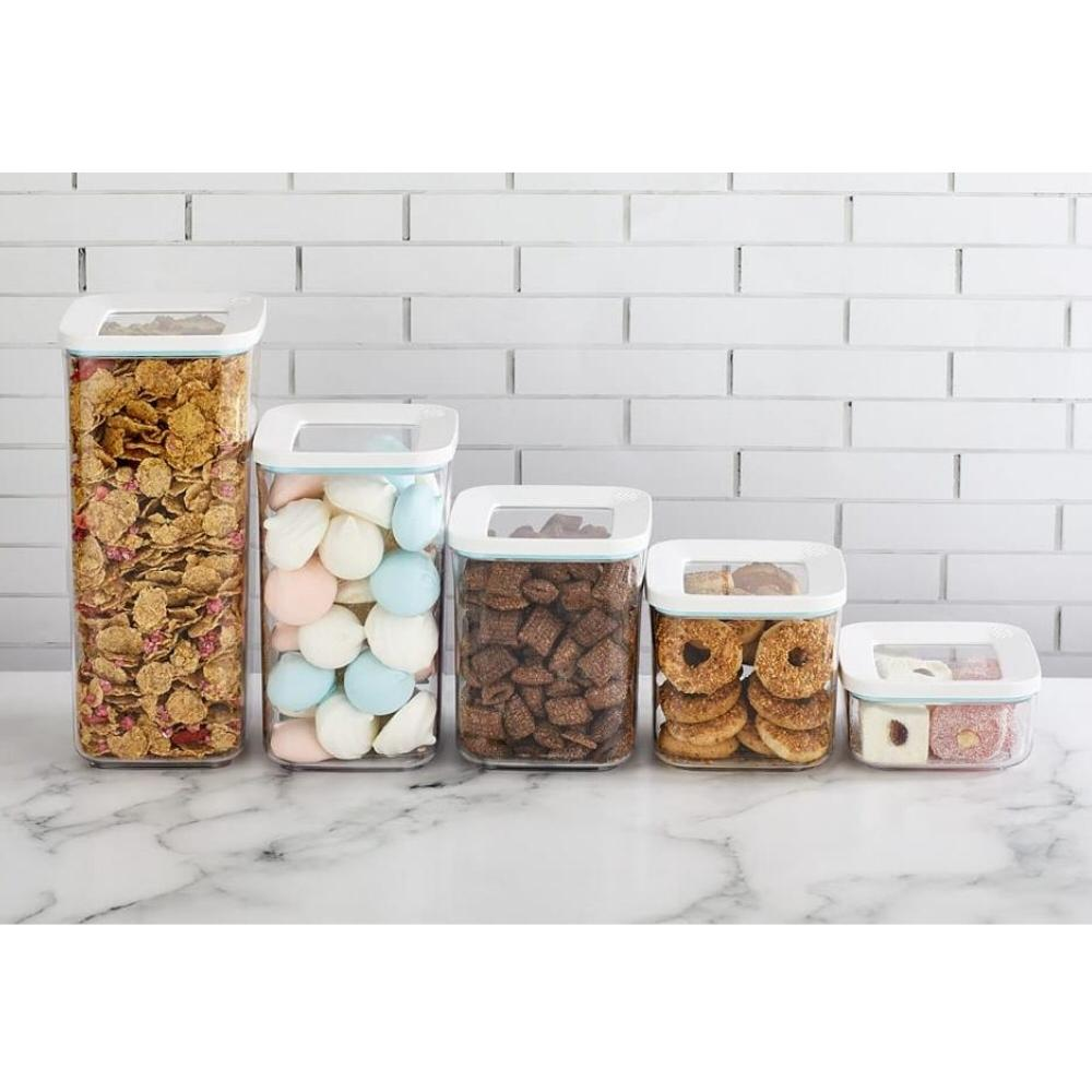 12 PCS Kitchen Food Storage Box Container Set Organizer Square Vacuum Lid Airtight Jars Pantry Noodle Legume Cereals Rice Pasta