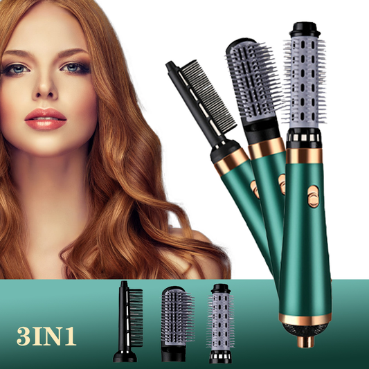 Hot Air Brush 3 in 1 Hair Curler Negative Ion Hair Curler Straightener Comb Dryer Professional Brush 3 Mode Electric Hair Dryer