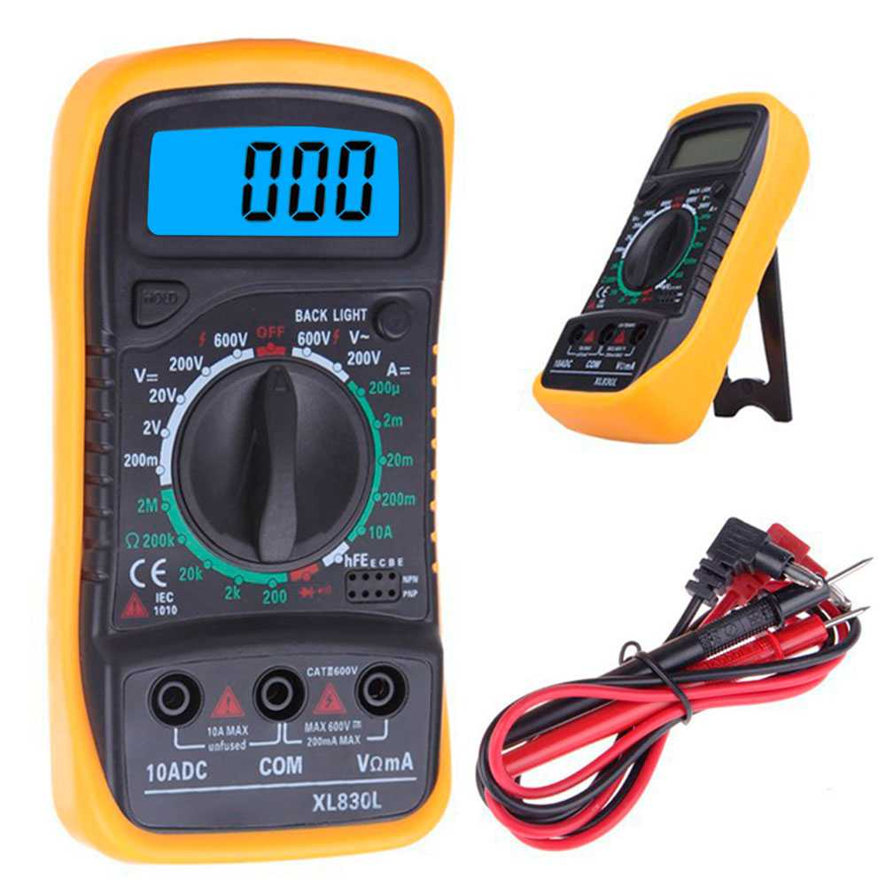 Multimeter Digital Multi Tester Voltmeter Ammeter Ohmmeter AC/DC Voltage Current Resistance with Buzzer Backlight LCD