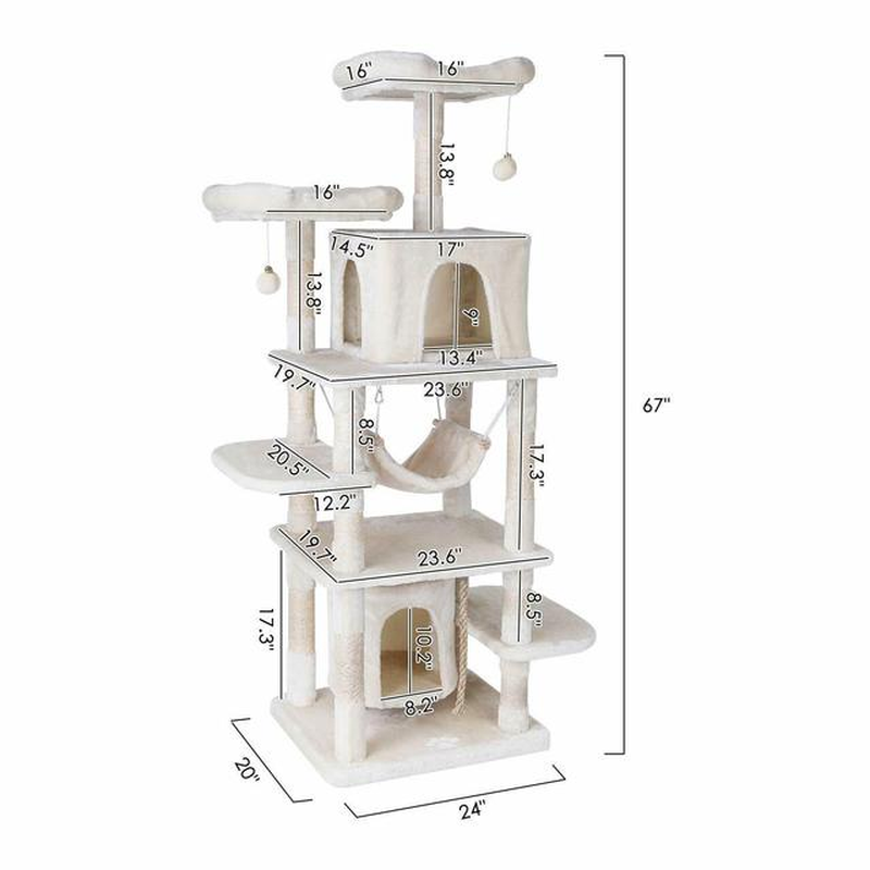 Cat'S Tree Tower Condo Scratcher Home Furniture Pets House Hammock Cats Climbing Furniture Pets House Hammock Cat'S Tree Tower