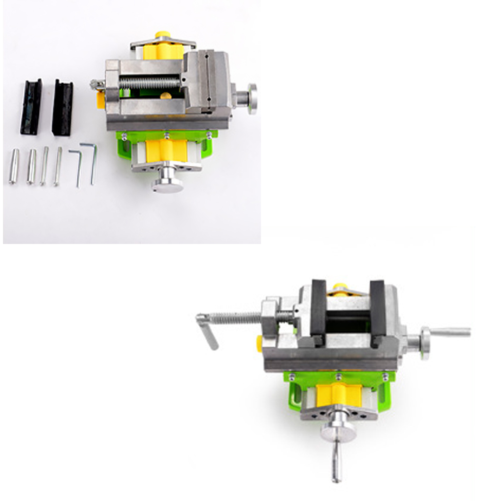 3 Inch Cross Slide Vise Vice Table Compound Table Worktable Bench Alunimun Alloy Body for Milling Drilling HT2878