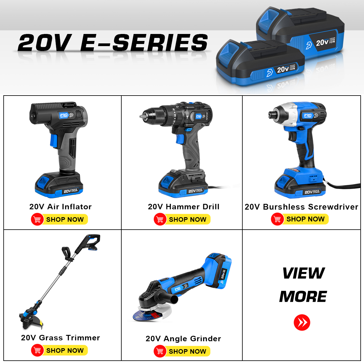 2000Mah/4000Mah Work on 20V Lithium-Ion Series Cordless Dirll/Brushless Wrench/Screwdriver/Circular Saw/Jig Saw