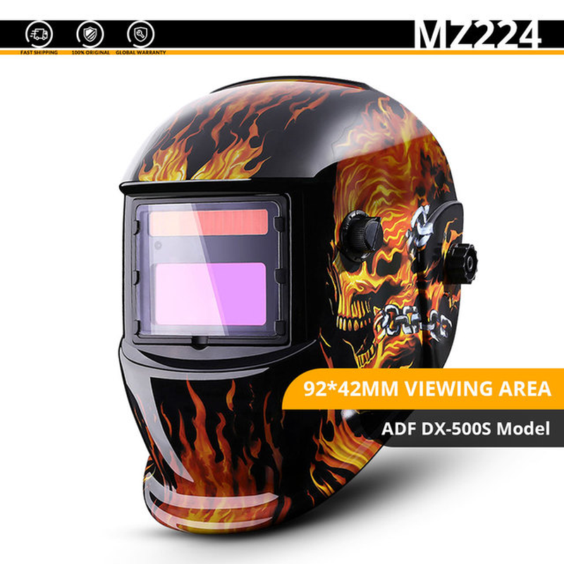 Skull Solar Auto Darkening Adjustable Range 4/9-13 MIG MMA Electric Welding Mask Helmet Welding Lens for Welding Machine