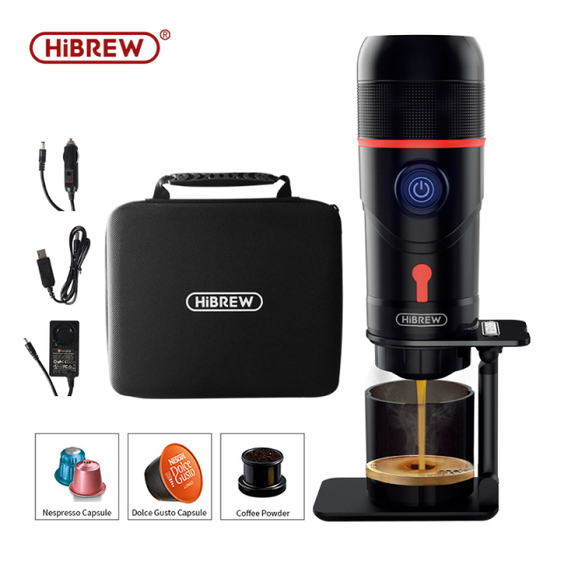 Portable Coffee Machine for Car & Home,Dc12V Expresso Coffee Maker Fit Nexpresso Dolce Pod Capsule Coffee Powder H4