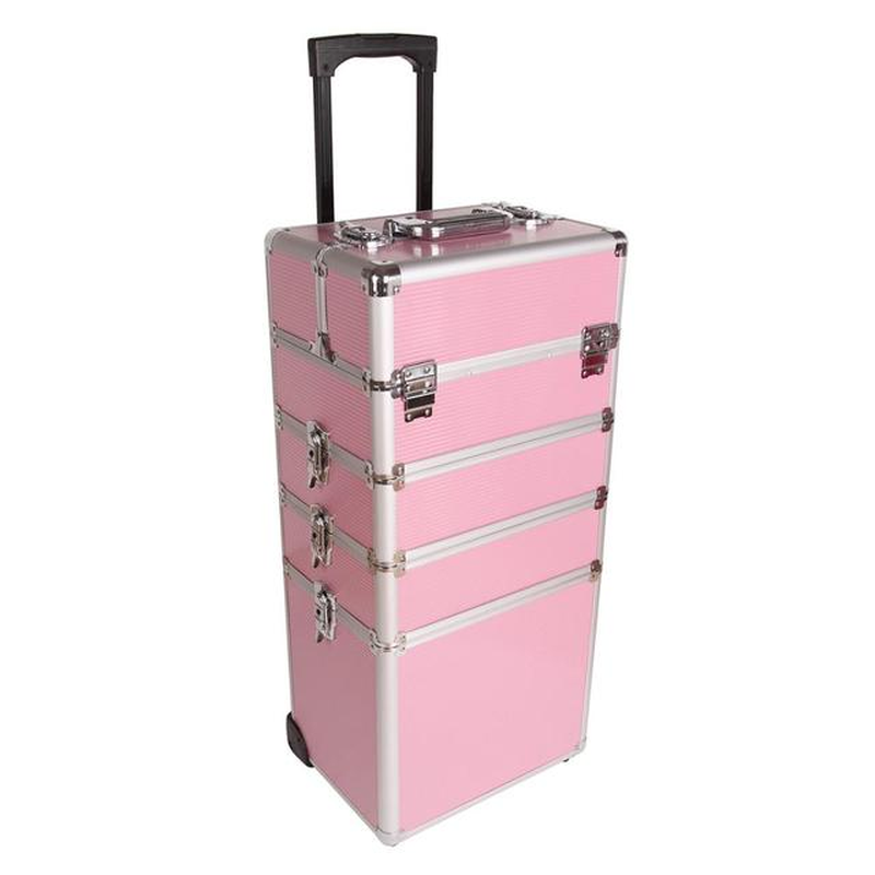 Yonntech Make up Case Hairdressing Vanity Beauty Cosmetic Box Trolley Large