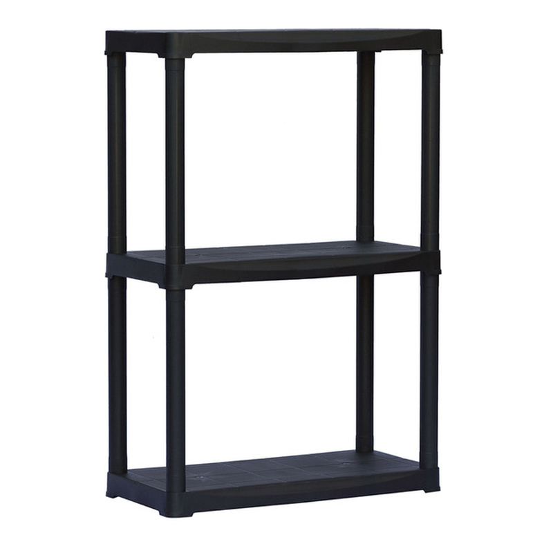 Modular Polypropylene Artplast Shelves Collection "Tempo", with Various Dimensions and Shelves Black and Ivory Color