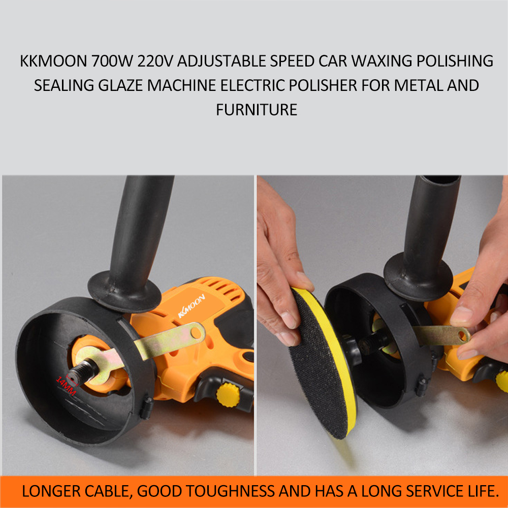 700W Car Polishing Machine Adjustable Speed Car Waxing Sealing Glaze Electric Polisher for Metal and Furniture Cars Tools