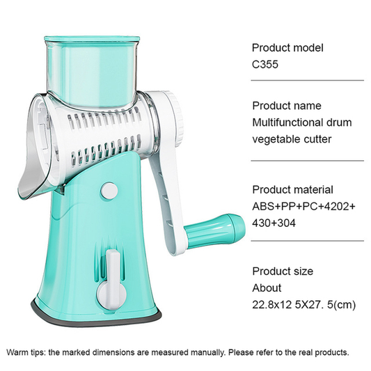 1PC Manual Vegetable Cutter Slicer Kitchen Accessories Multifunctional round Mandoline Slicer Potato Cheese Kitchen Gadgets