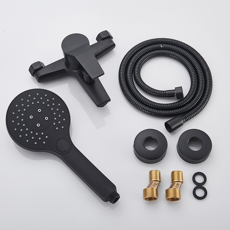 Matte Black Shower Faucets Wall Mount Bathroom Shower Faucets Bathtub Faucet Mixer Tap Shower Mixer Valve Control Valve