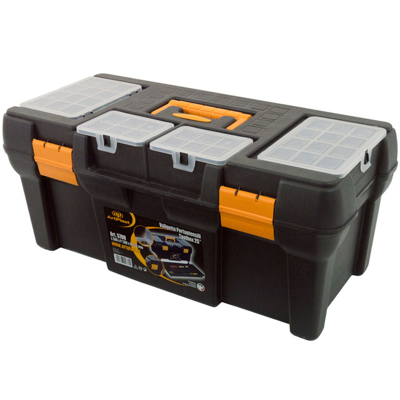 Artplast Polypropylene Tool Boxes/Briefcases with Handles in Various Colors