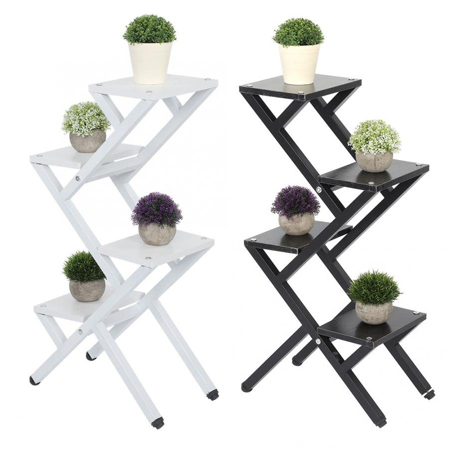 4 Tier Multi-Story Outdoor Indoor Space Living Room Flower Pot Stand Shelf Garden Rack Shelf for Flowers