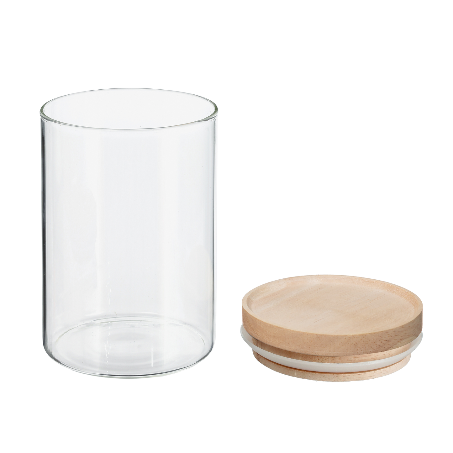 Glass Jars with Wooden Lid or Stainless Steel  Hermetics to Store Any Product