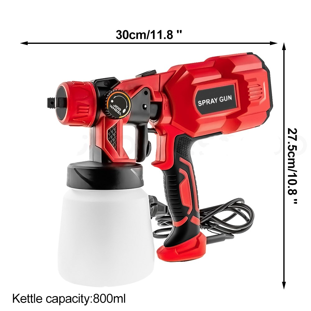 Electric Paint Spray Gun Tools 18V 550W 3 Nozzle Large Capacity Home Garden Portable Painting Sprayer Gun Airbrush