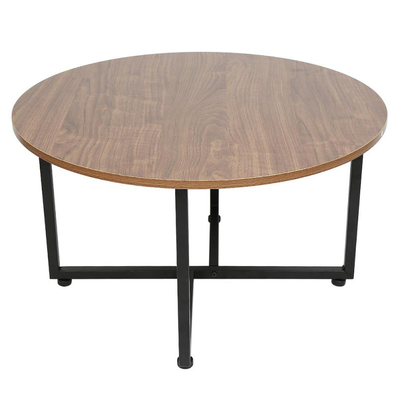 Table70*70*40Cm round Modern Coffee Table Wood Tea Coffee Service Desk Living Room Living Room Table HWC