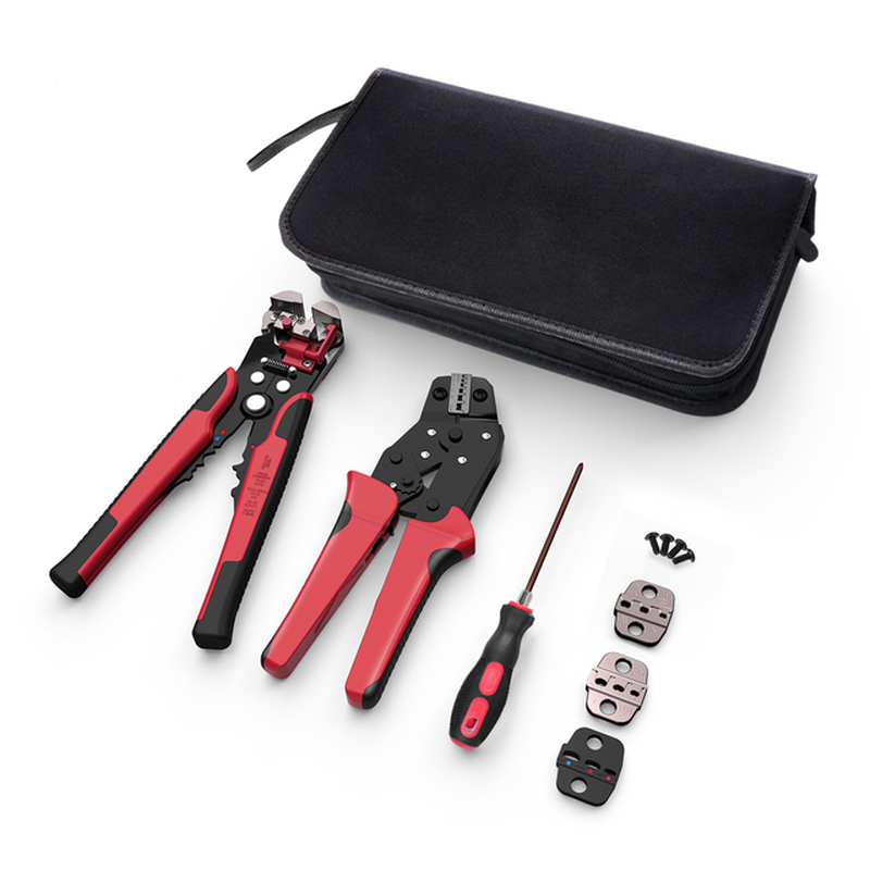 4 in 1 Wire Crimpers Engineering Ratcheting Terminal Crimping Pliers Bootlace Ferrule Crimper Tool Cord End Terminals