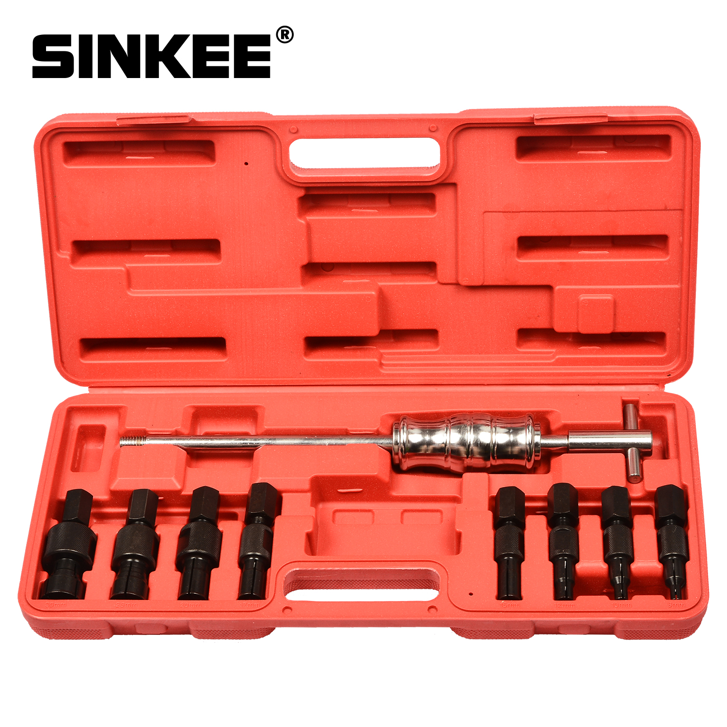 9/10Pc Blind Hole Kit Slide Hammer Pilot Internal Bearing Puller Bearing Extractor Removal Tool Kit SK1034