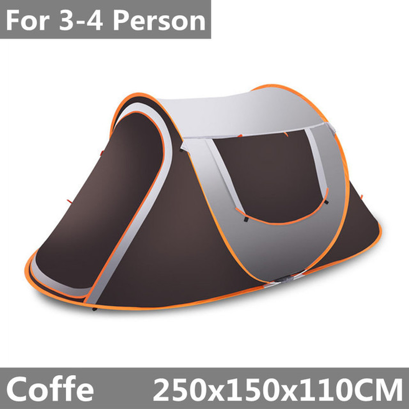 5-8 People Fully Automatic Camping Tent Windproof Waterproof Automatic Pop-Up Tent Family Outdoor Instant Setup Tent 4 Season