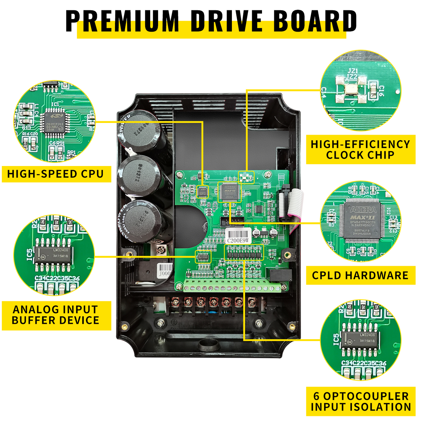 VEVOR VFD Frequency Inverter 1.5/2.2/3.0/4.0/7.5KW 220V 3 Phase Variable Speed Drive Frequency Converter for CNC Milling Machine