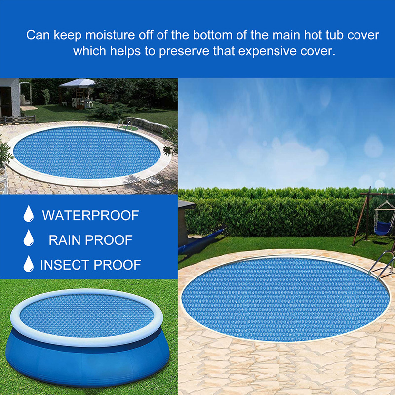 Rectangular Pool Cover Solar Tarpaulin Swimming Pool Protection Cover Heat Insulation Film for Outdoor Indoor Pool Accessories