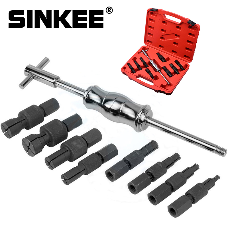 9/10Pc Blind Hole Kit Slide Hammer Pilot Internal Bearing Puller Bearing Extractor Removal Tool Kit SK1034