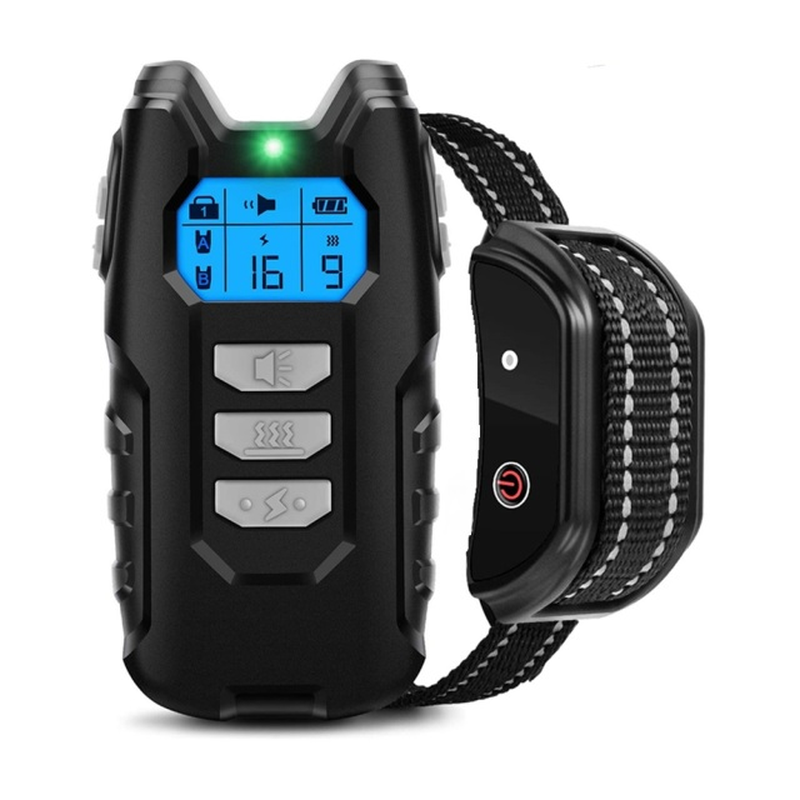 Electric Dog Training Collar with LCD Display Vibration Anti-Bark Control Rechargeable Remote Waterproof Collar for Dogs