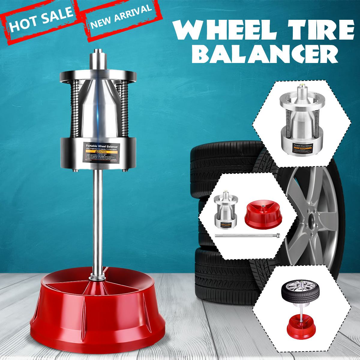 Car Truck Portable Hubs Wheel Tire Balancer Bubble Level Heavy Duty Rim Car Tire Wheel Balancer Auto Tyre Balancing Machine