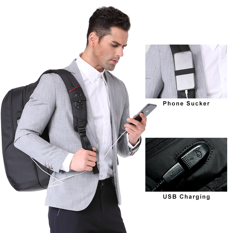 15"17" Laptop Backpack External USB Charge Computer Backpacks Anti-Theft Waterproof Bags for Men Women