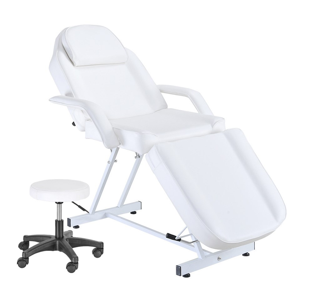 Professional Adjustable Massage Bed Chair with Stool Facial Beauty Therapy Salon Healing for Tattoo Therapy Salon Furniture