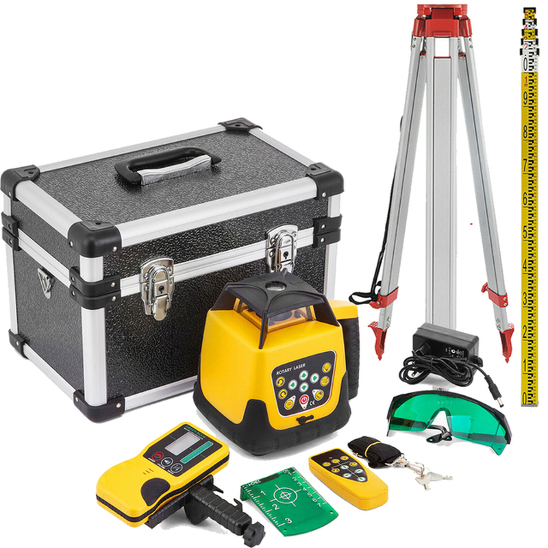 Nivel Laser Level 360 Auto Self-Leveling with Tripod and Staff Kit 500M Range Professional Rangefinder Construction Tools